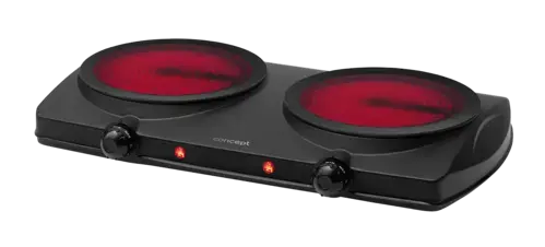 CONCEPT Elektrický dvojplatničkový varič čierny 2500 W VE3060