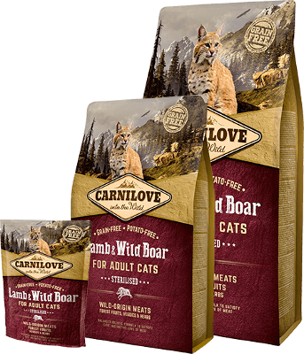 Carnilove Lamb & Wild Boar for Adult Cats – Sterilised