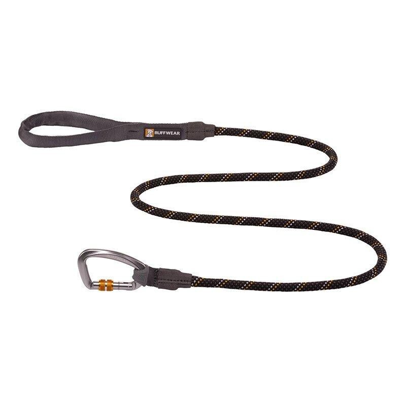 Vodítko pre psy Ruffwear Knot-a-Leash-obsidian-black-rope-S