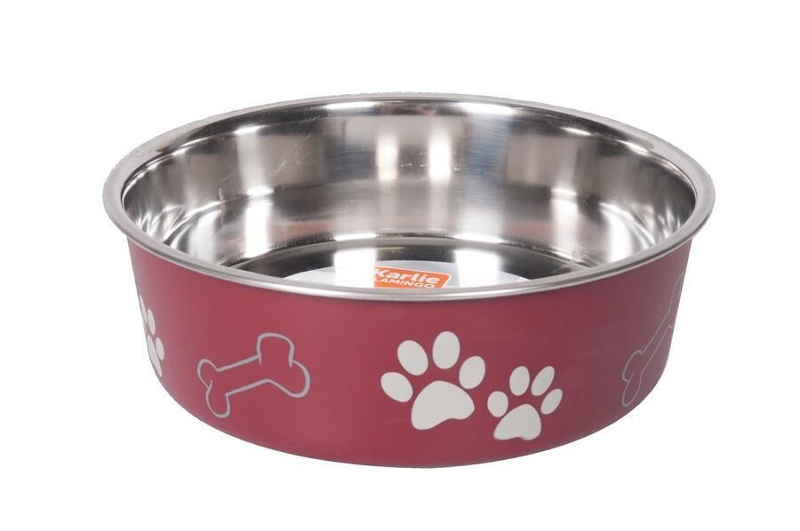 Miska nerezová s plastovým opláštěním červená 23cm 2,2l