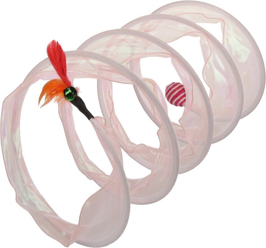 Flamingo Kennedy Hračka pro kočky Tunel růžový 45x23,5 cm