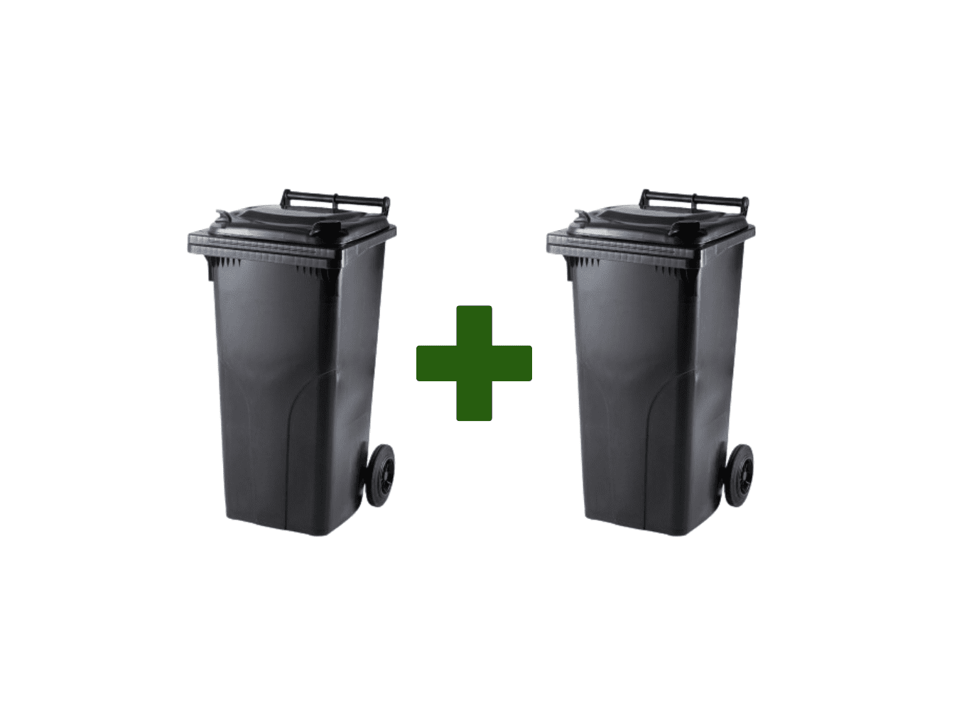 Akciový balíček - Popolnica Odpadová nádoba 120L čierna + čierna