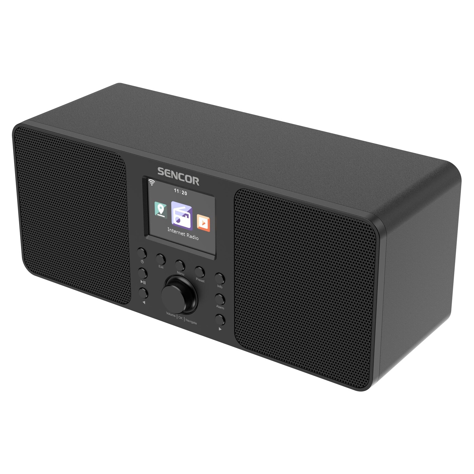 Sencor SIR 6100WDB Internetové rádio Maximálny výkon 20 W, Viac než 26000 staníc internetových rádií, Tuner DAB+ (Digital Audio Broadcasting) .