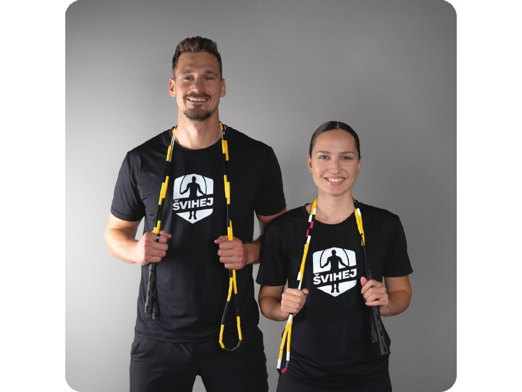 Tričko čierne Skoč do toho unisex Veľkosť: M