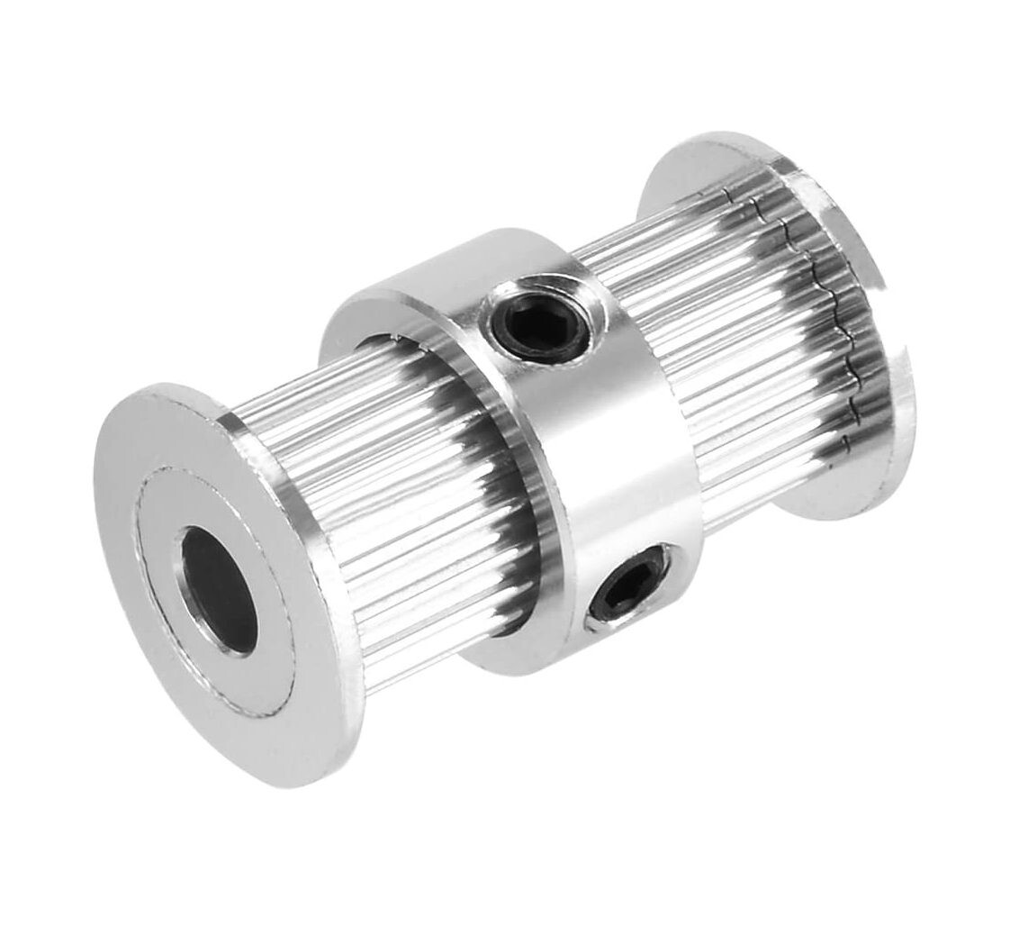 Dvojitá remenica GT2 pre remeň 6 mm s vnútorným priemerom 5 mm a 20 zubami