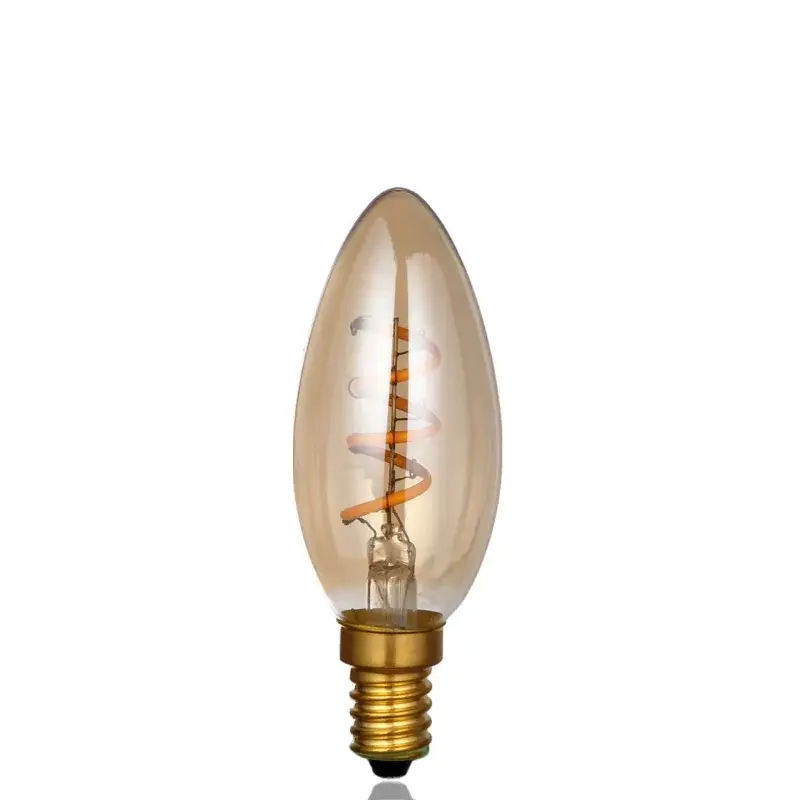 Dizajnová retro žiarovka LED Edison O2 sviečková 3W, pätica E14