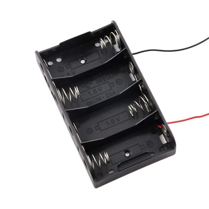 Batériový box pre 4 kusy C batérie, 6V