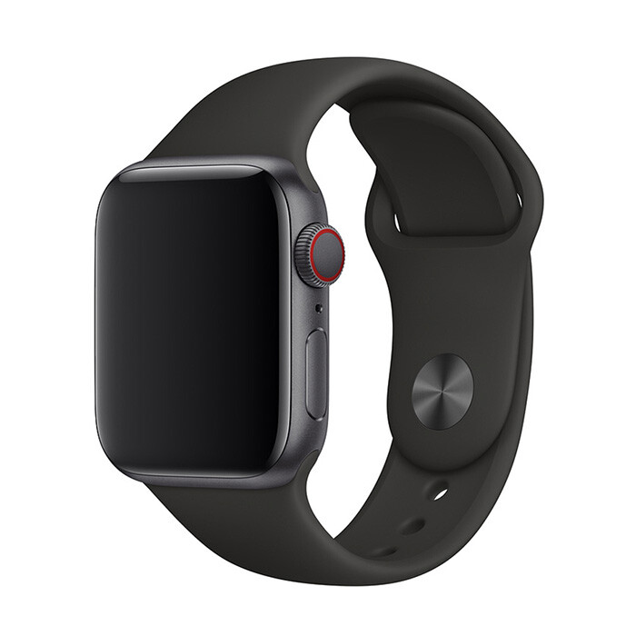 Marvelli - Jednofarebný remienok na Apple Watch - Čierny Veľkosť: 38/40/41/42mm, Obvod: M-L (stredný až väčší obvod zápästia), Farba: Čierna