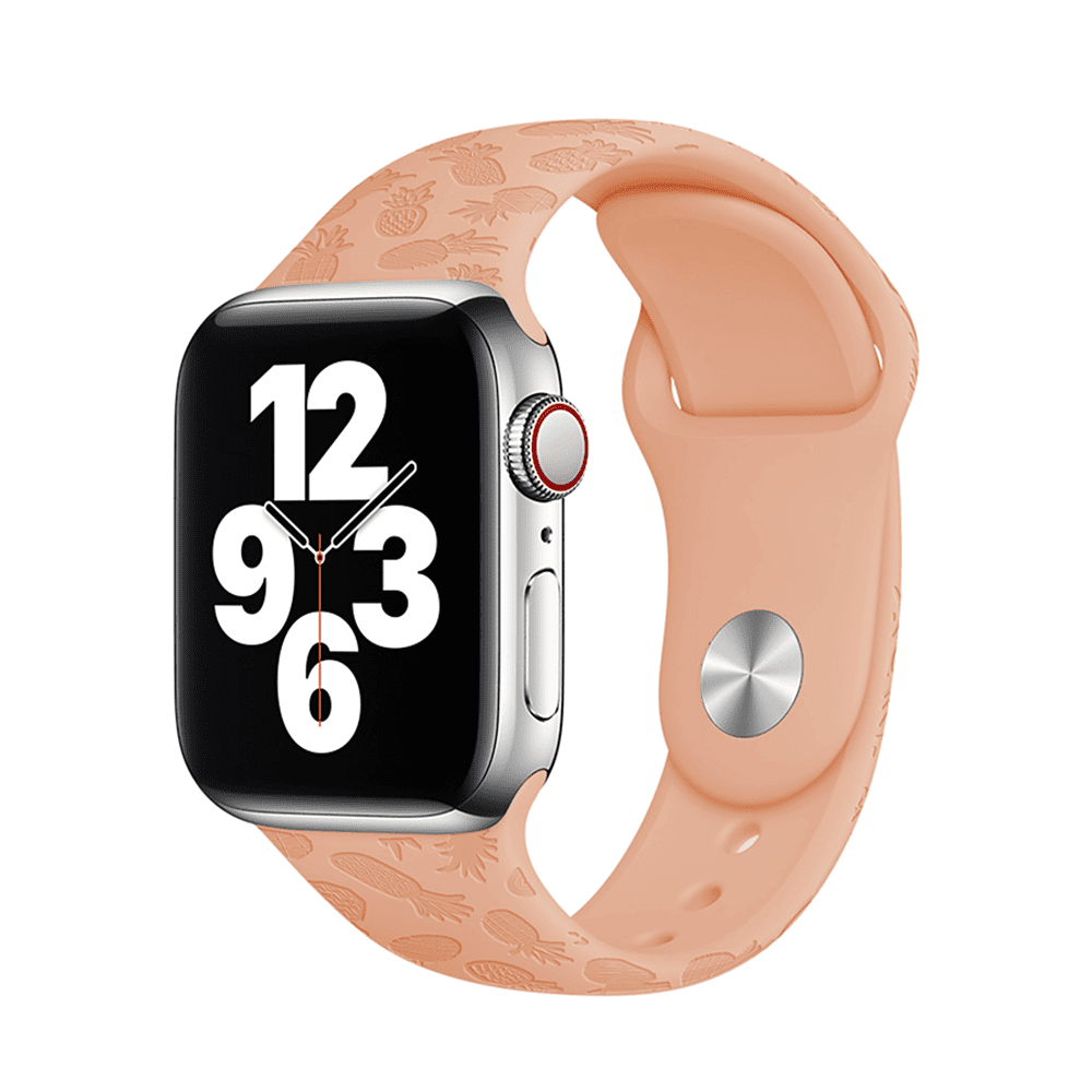 Letný remienok na Apple Watch - Oranžový ananás Veľkosť: 42/44/45/46/49mm, Obvod: M-L (stredný až väčší obvod zápästia), Farba: Grapefruit