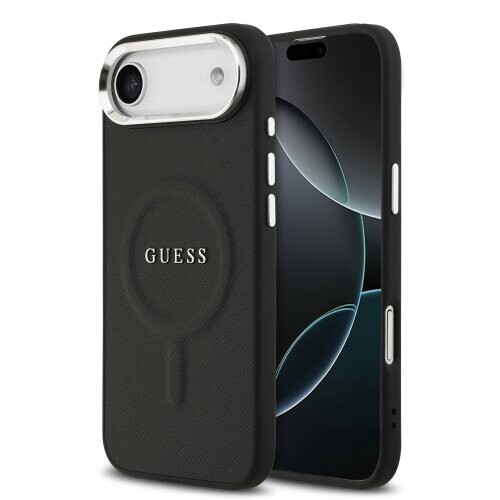 Guess PU Saffiano MagSafe Zadní Kryt pro iPhone Air Black