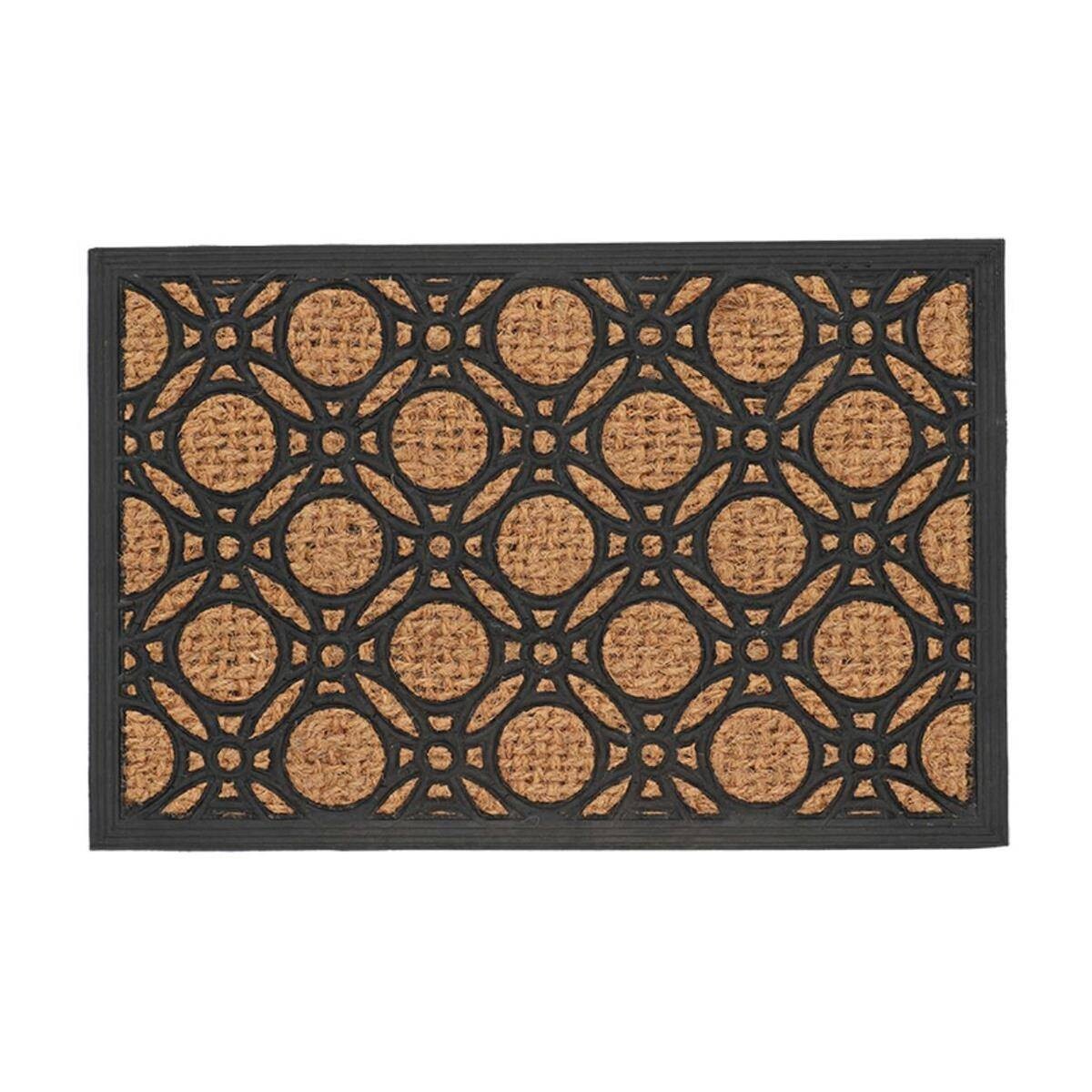 Rohož CIRCLE 60,7x40 cm černá/hnědá