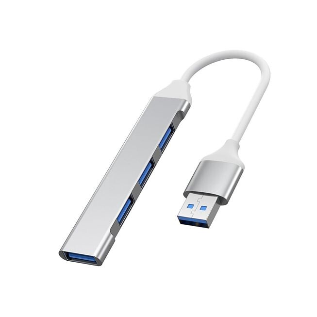 PremiumCord Hub USB3.2 A na USB3.2 A + 3x USB2.0 A, SuperSpeed 5Gbps, hliníkové púzdro ku3hub4a