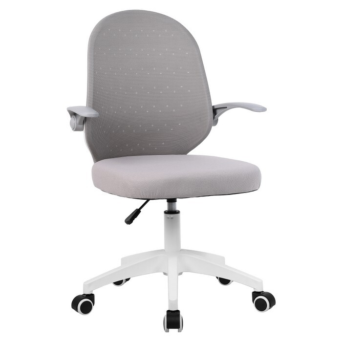 KONDELA Pastura kancelárske kreslo sivá / biela