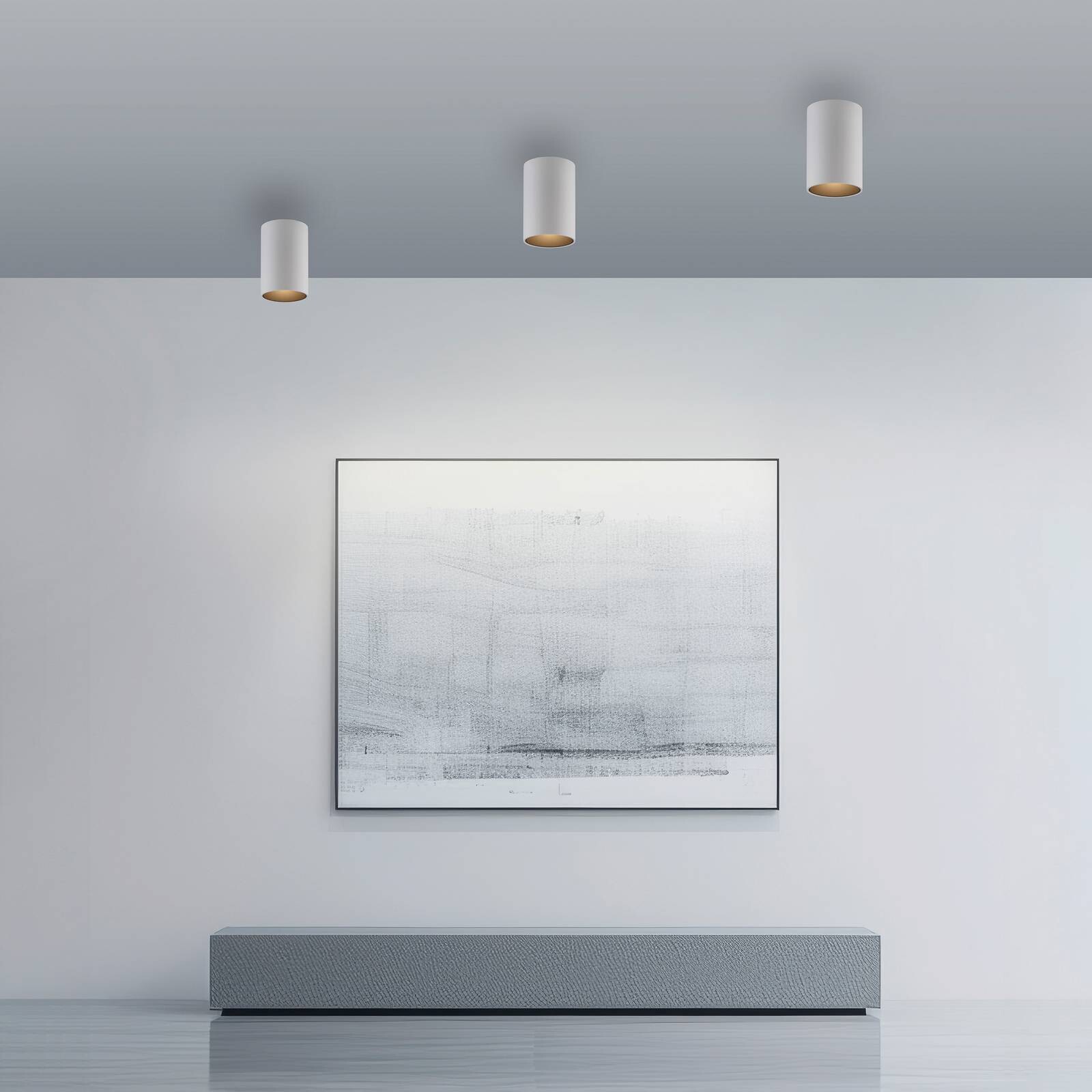 PURE stropné LED svetlo do kúpeľne Point, biele, Ø 6 cm, kov, IP44