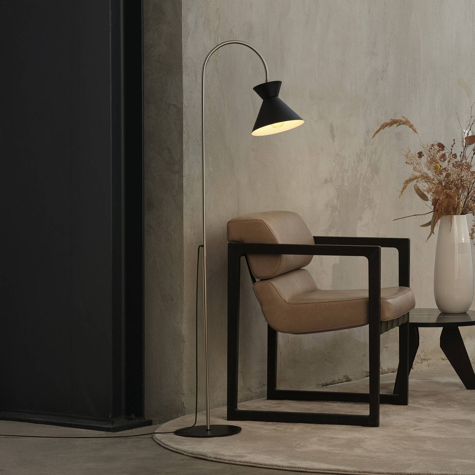 Stojacia lampa OSRAM Decor Waist, oceľ, čierne, E27