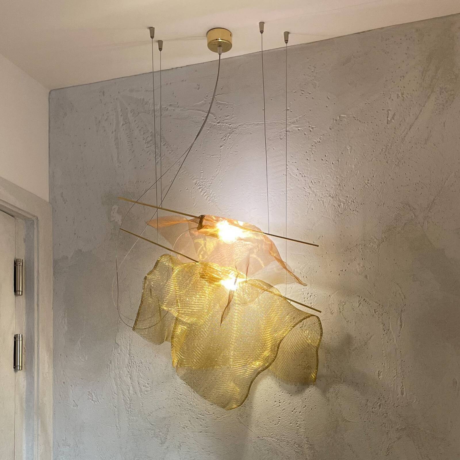 Závesné svietidlo Knikerboker Petite Parachute, bronzová/medená