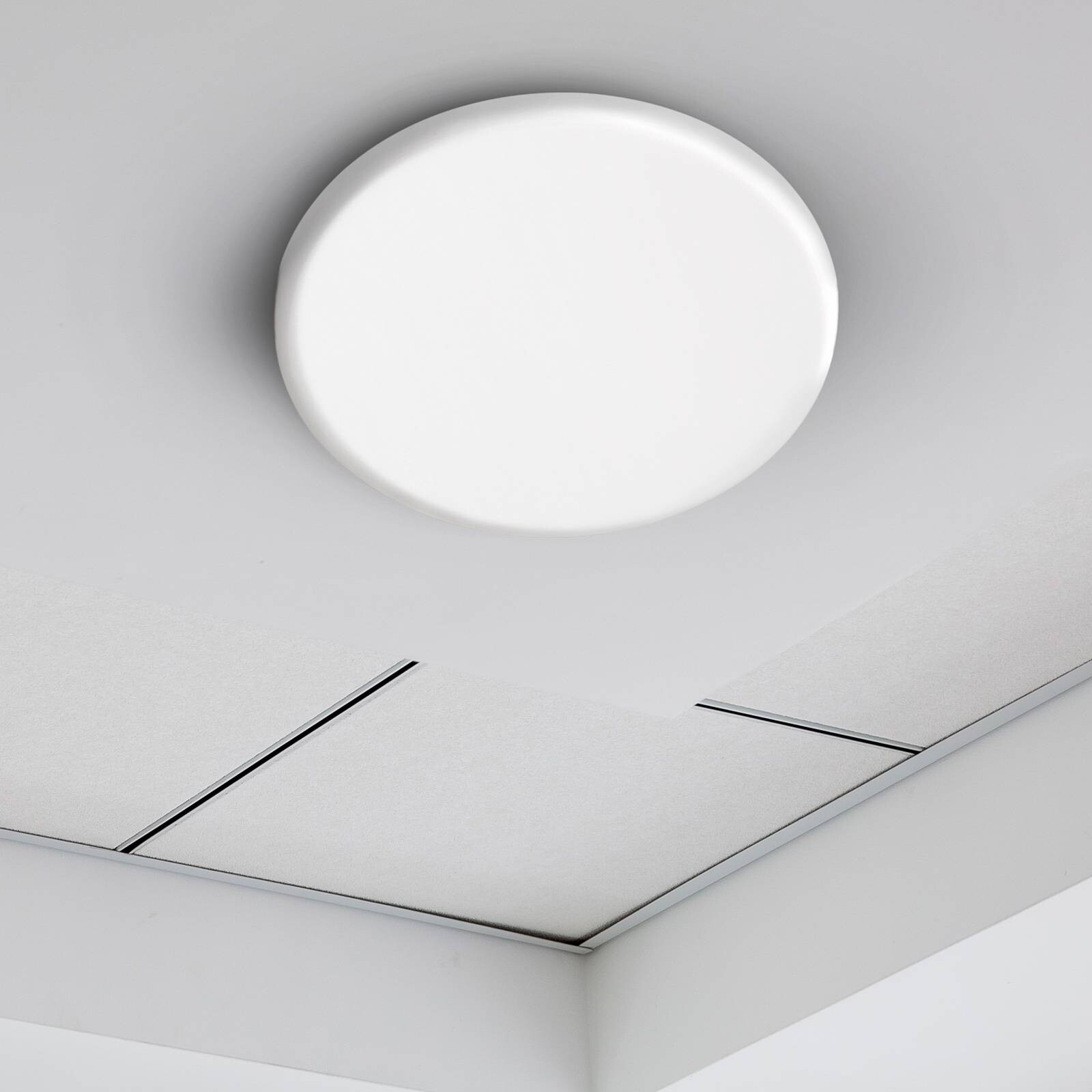 Zapustene LED svietidla Suma, Ø 15,5 cm, biela, stmievateľné, IP44