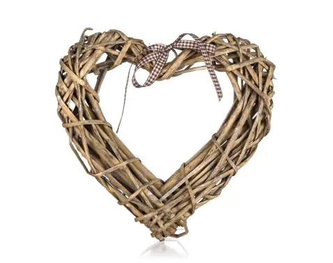 Dekorácia Ratanové srdce, 20x20 cm%