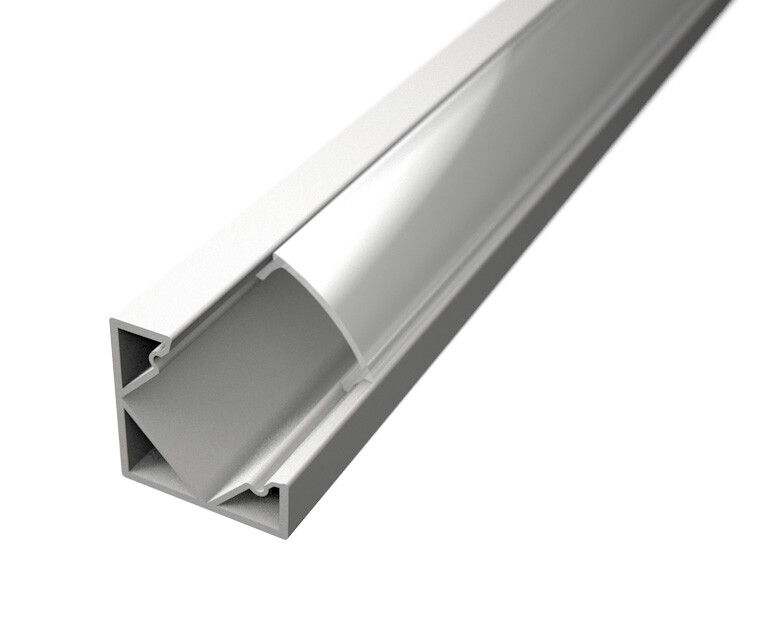 LED Solution Rohový profil pre LED pásiky R2 biely Vyberte variantu a dĺžku: Profil + Nacvakávacie priehľadný difúzor 2m 191354_091012