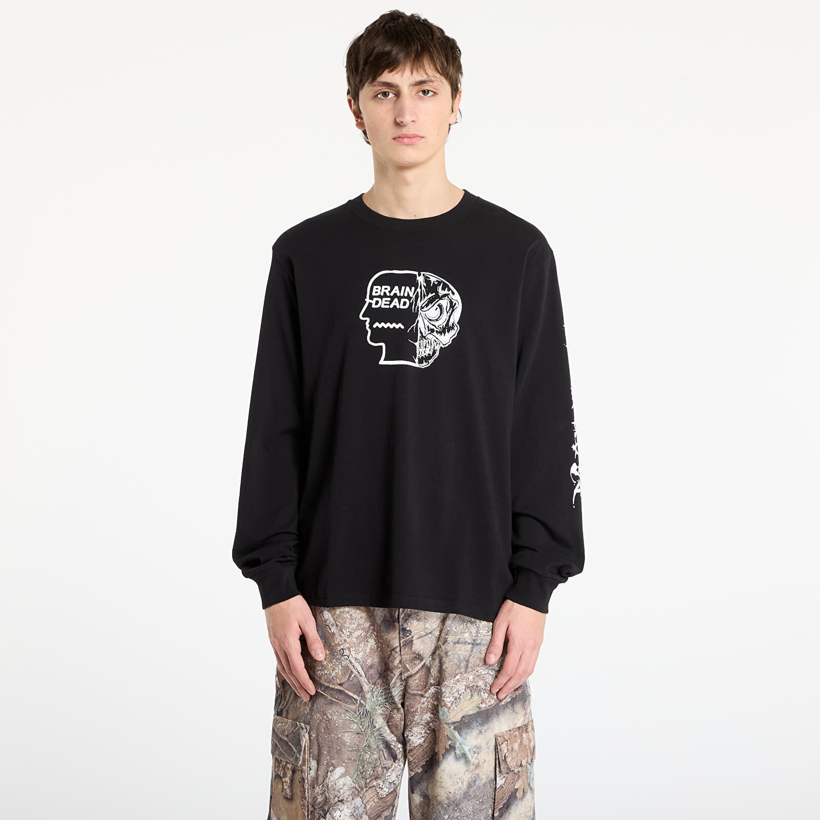 Tričko Brain Dead Skull Mech Long Sleeve Black S