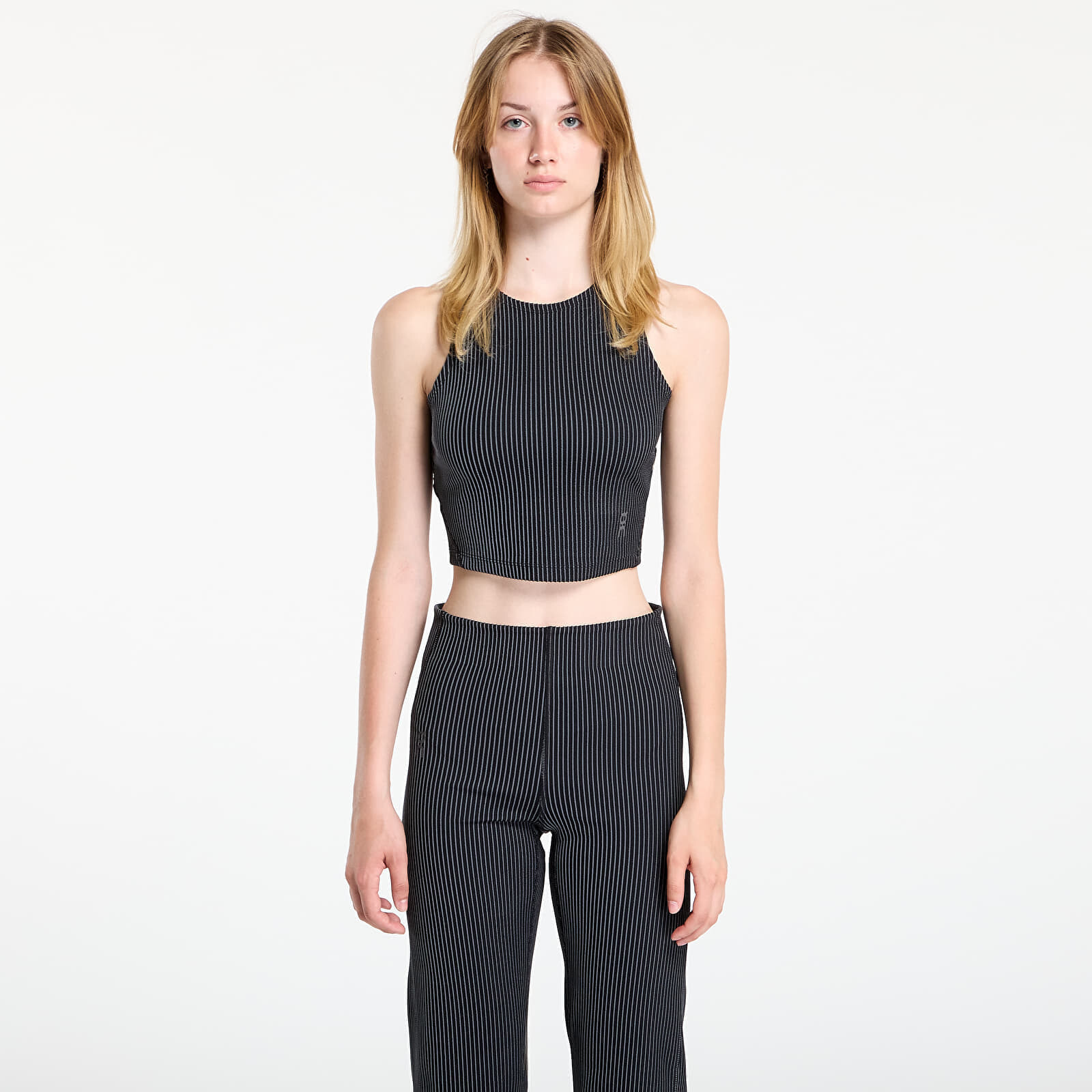 Tričko On All Day Ribbed Crop Tee Black/ Rock XS