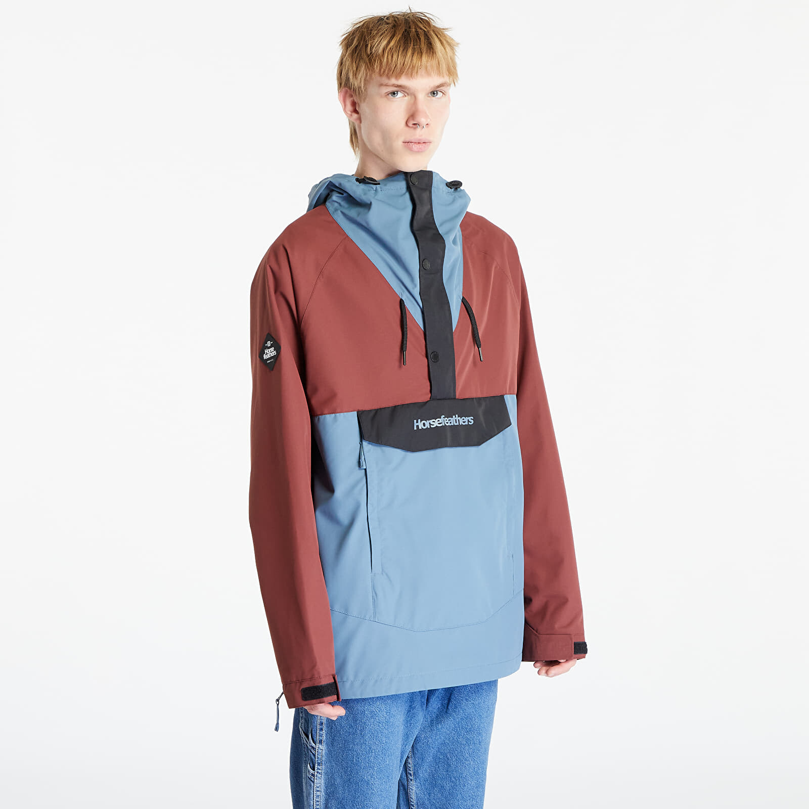 Bunda Horsefeathers Spencer Jacket Burgundy/ Blue Mirage M