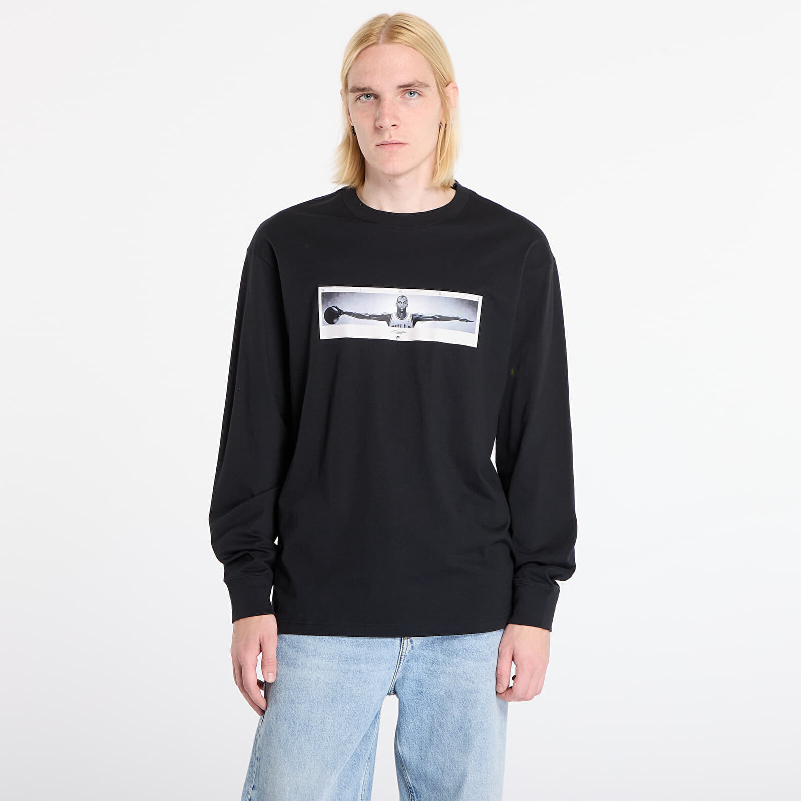 Tričko Jordan M Brand Photo LS Crew Black/ White XS