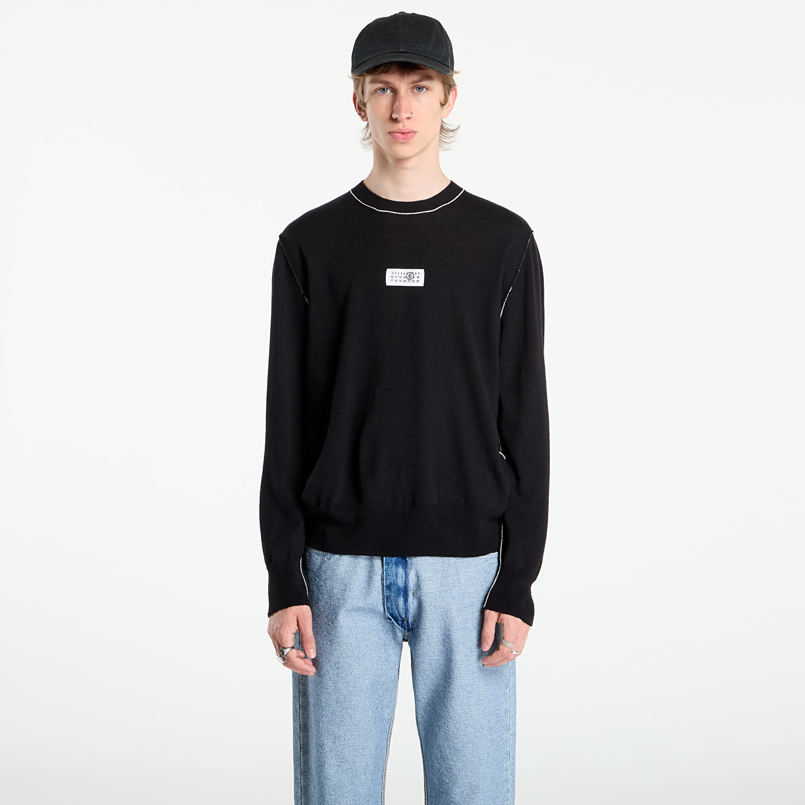 Sveter MM6 Wool Jumper Black S