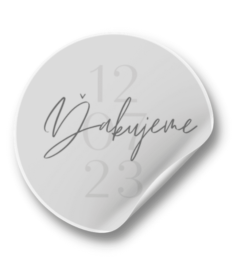 Personal Nálepka - Elegant Zvoľte množstvo: od 30 do 60 ks