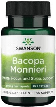 Swanson bacopa monnieri extract bakopa drobnolistá extrakt 10:1 50 mg