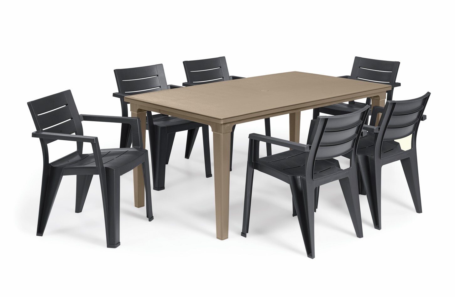 Elvisia Záhradný set ADELAIDE 6 + 1 | cappuccino/grafit