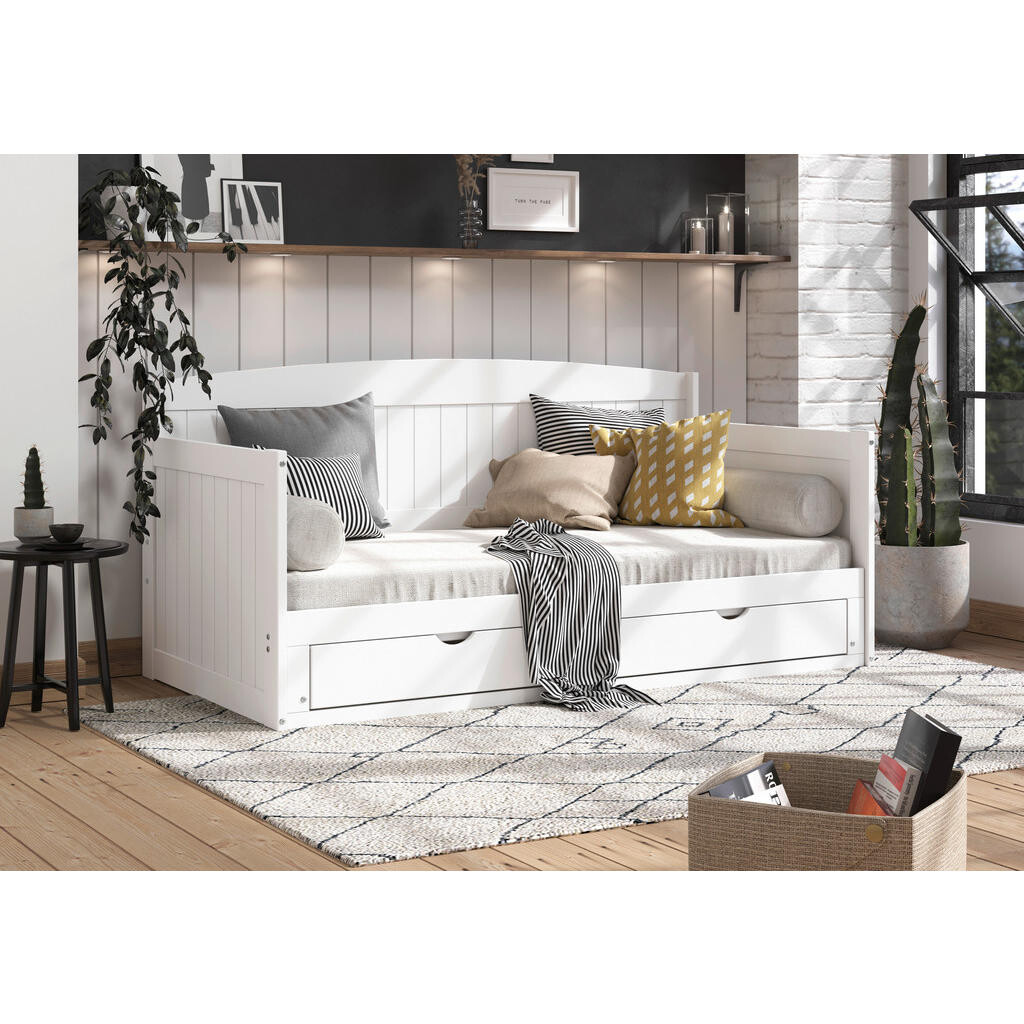 MID.YOU VÝSUVNÁ POSTEĽ, 90-180/200 cm biela