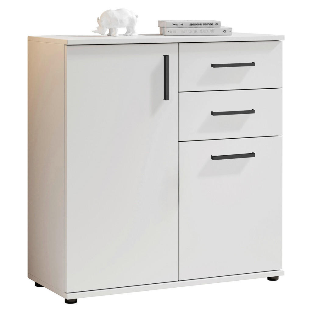 Livetastic ŠIROKÁ KOMODA, biela, 80/84/35 cm