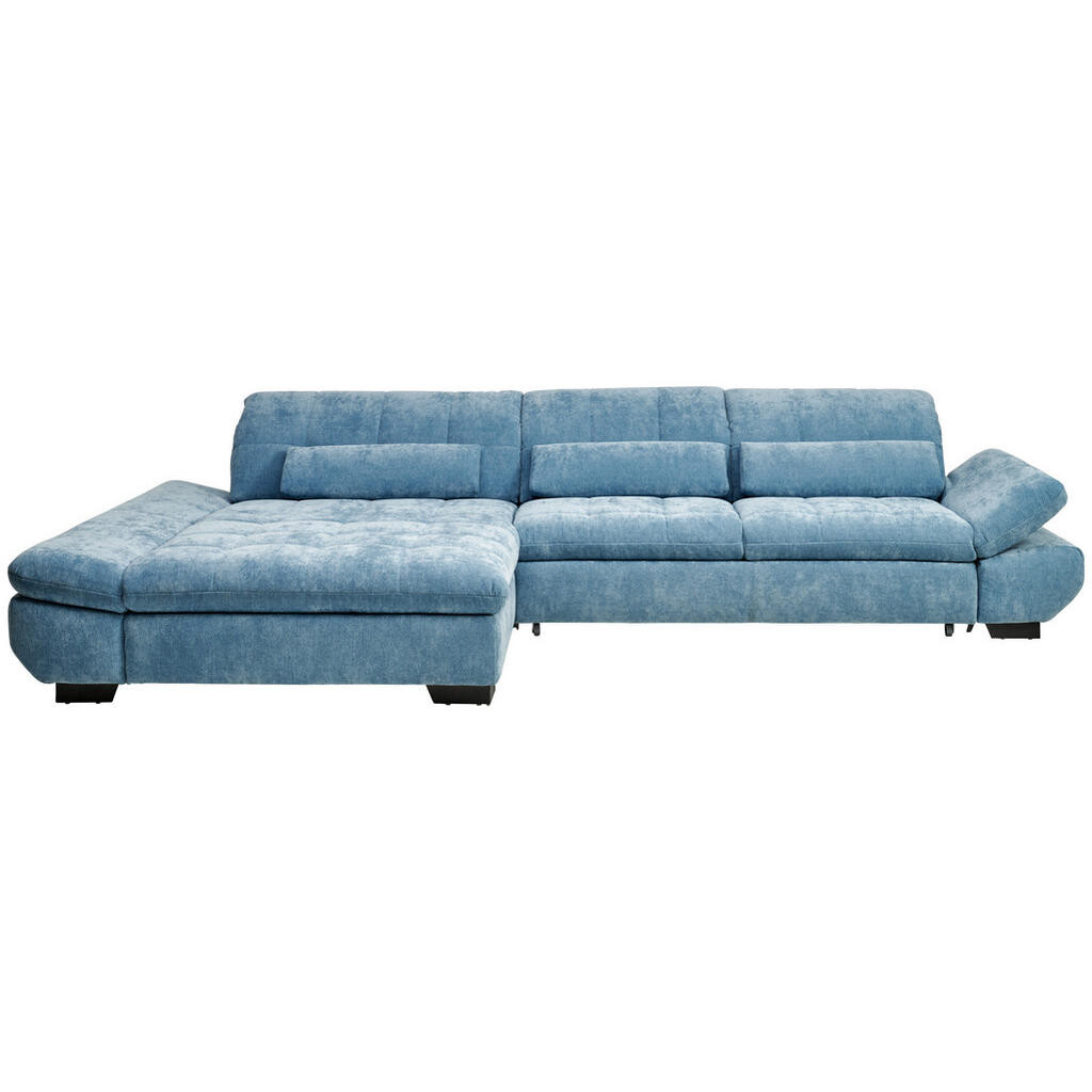 Xora ROHOVÁ SEDACIA SÚPRAVA, textil, pastelová modrá