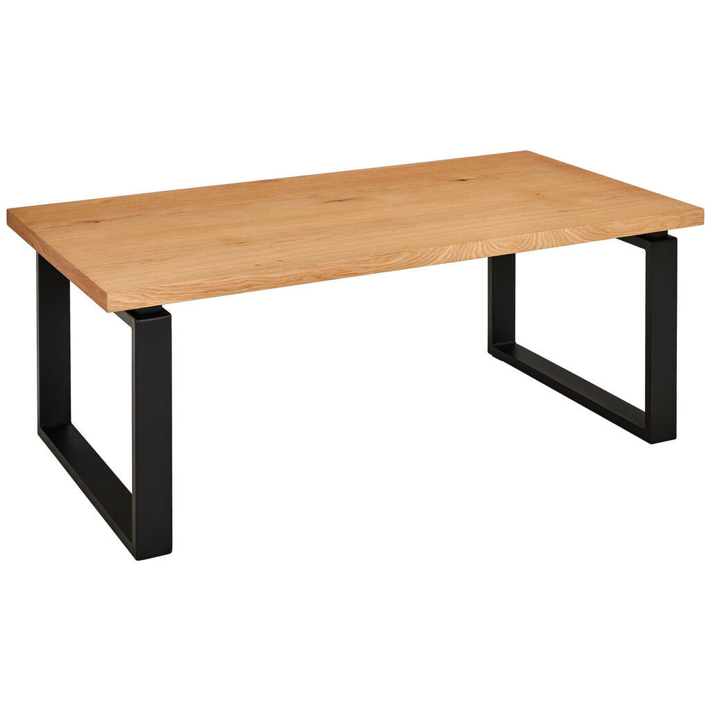 MID.YOU KONFERENČNÝ STOLÍK, prírodná farba, čierna, drevo, kov, kompozitné drevo, 115/60/42,5 cm