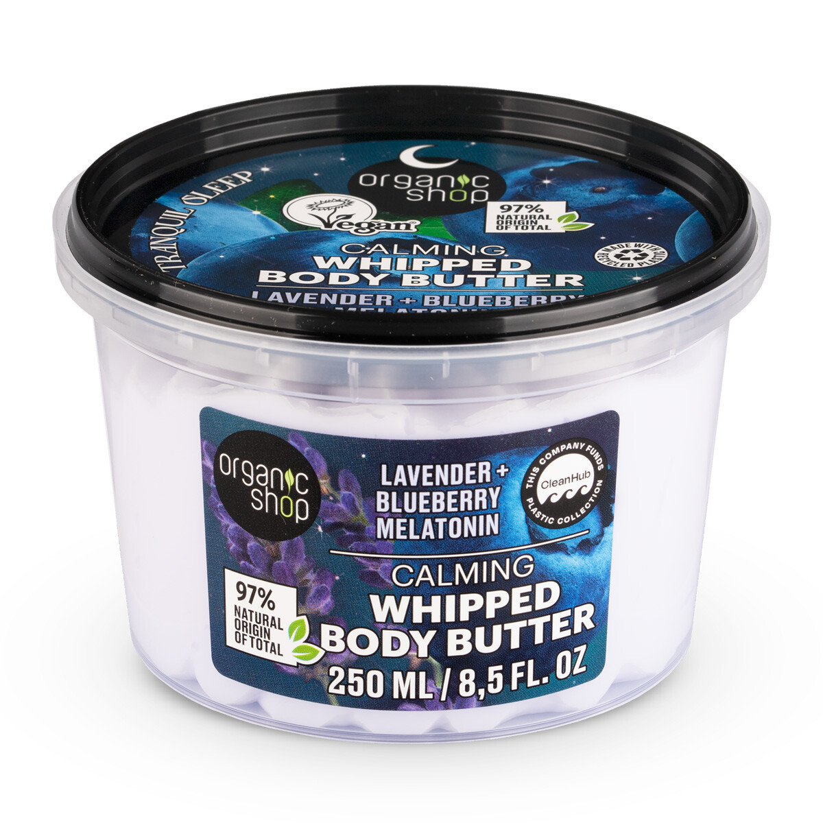 ORGANIC SHOP Sleeping Upokojujúce šľahané telové maslo For Tender Sleep 250 ml