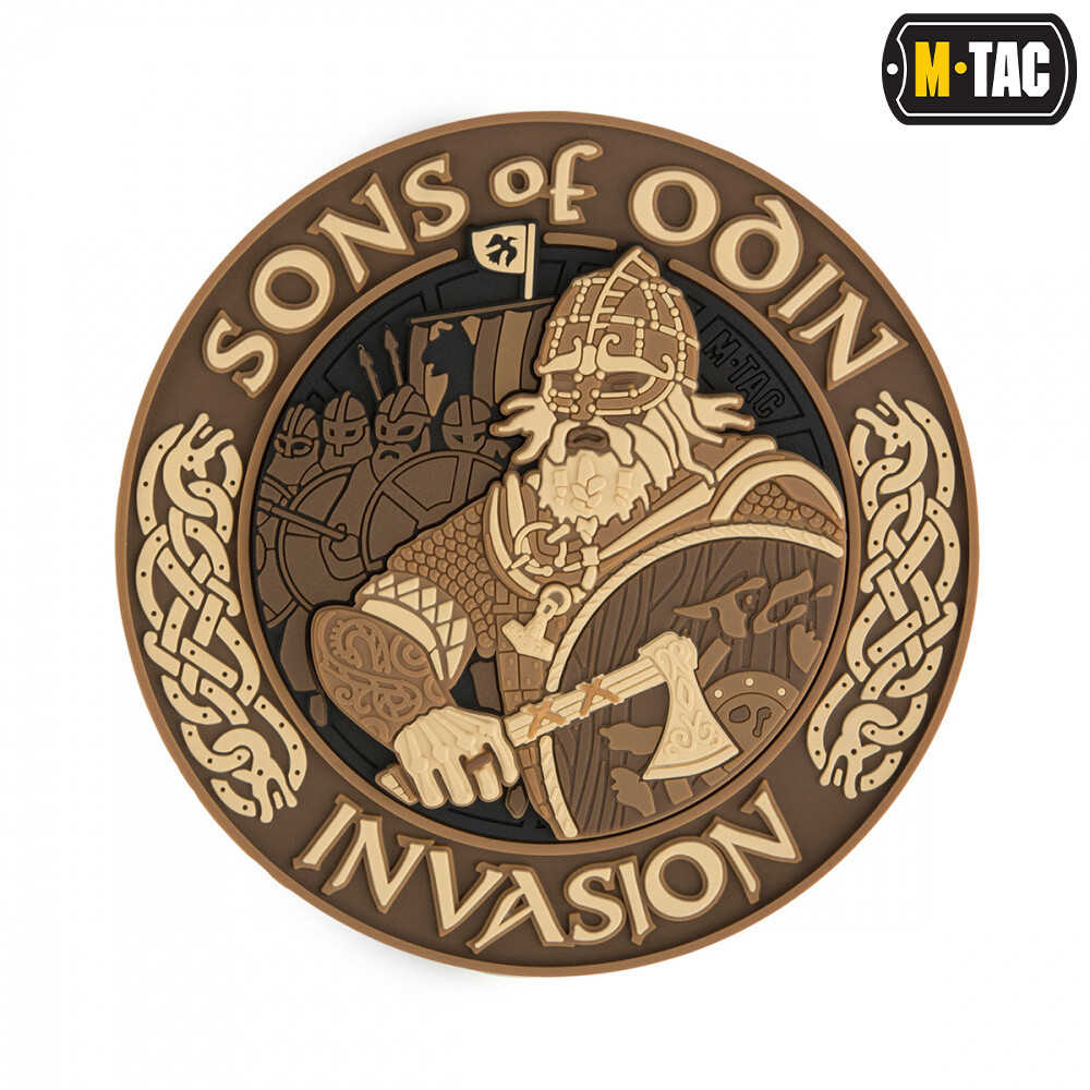 Nášivka M-Tac Sons of Odin 3D - hnedá-desert