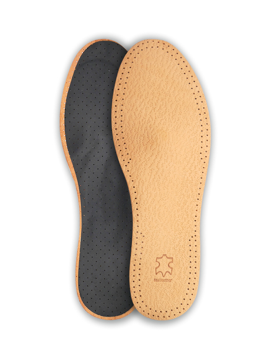 Kožené ortopedické vložky HealMed - béžové, 35-36