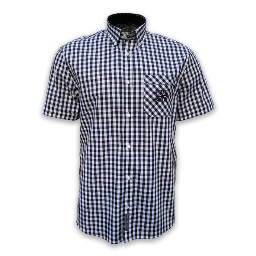 Košeľa pánska Erik and Sons Alro - čierna-biela, XL