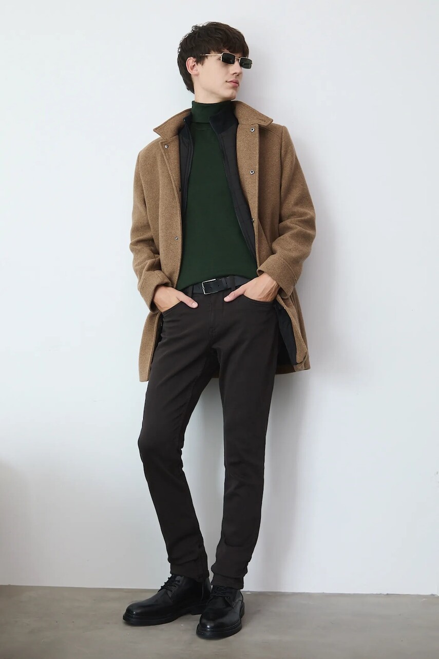 Kabát Medicine hnedá farba