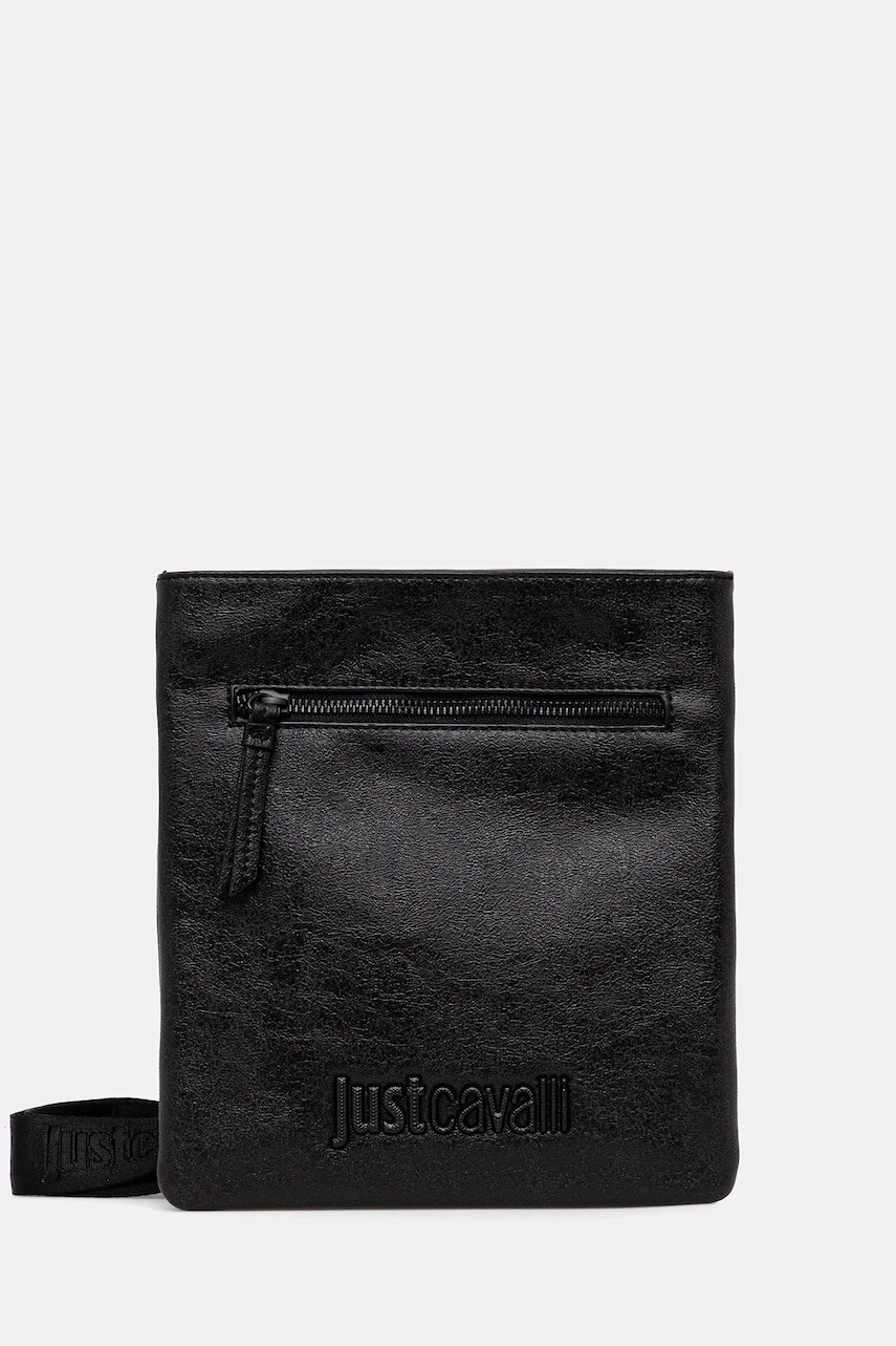 Malá taška Just Cavalli čierna farba, 79QA4B12 ZSD10