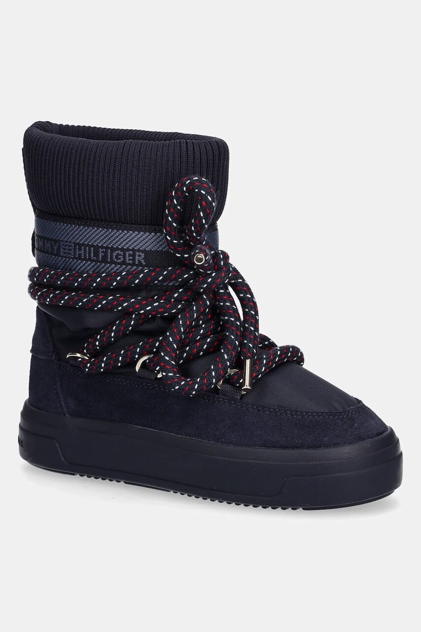 Snehule Tommy Hilfiger TOMMYTECH RWB SNOWBOOT WARM tmavomodrá farba, FW0FW09163