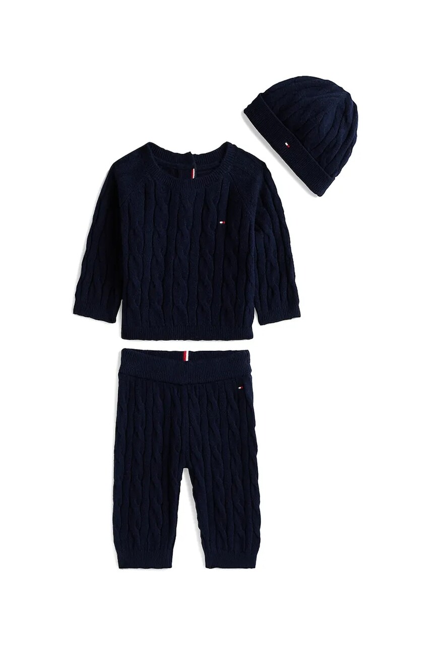 Bavlnená súprava pre bábätká Tommy Hilfiger 3-pak tmavomodrá farba, KN0KN02080