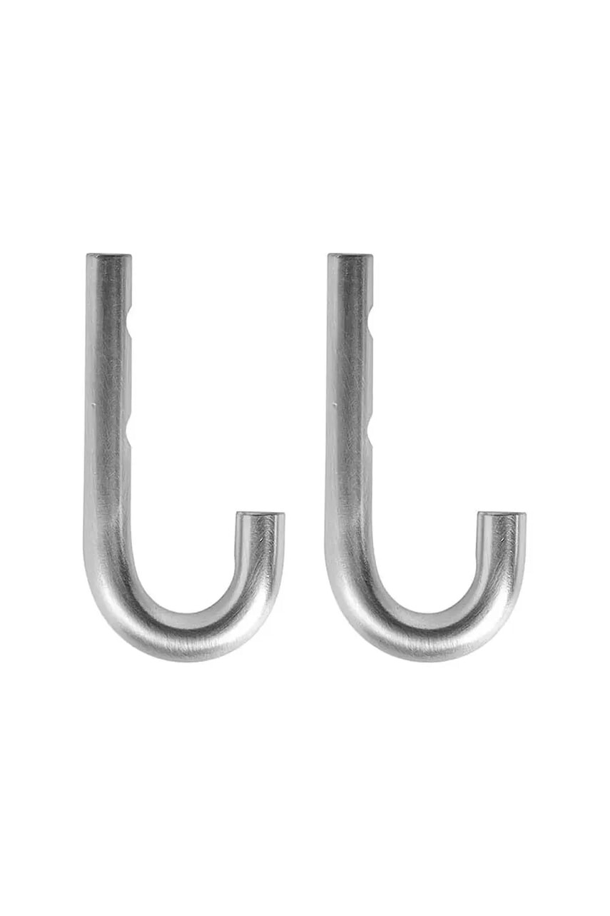 Nástenný vešiak OYOY Pieni 8 x 0,4 x 9 cm 2-pak šedá farba