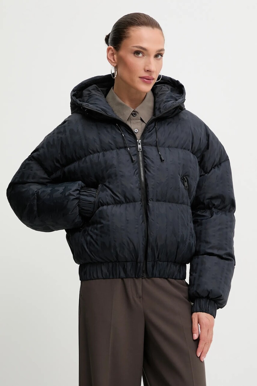 Páperová bunda MSGM čierna farba, zimná, 3941MDH17.257622