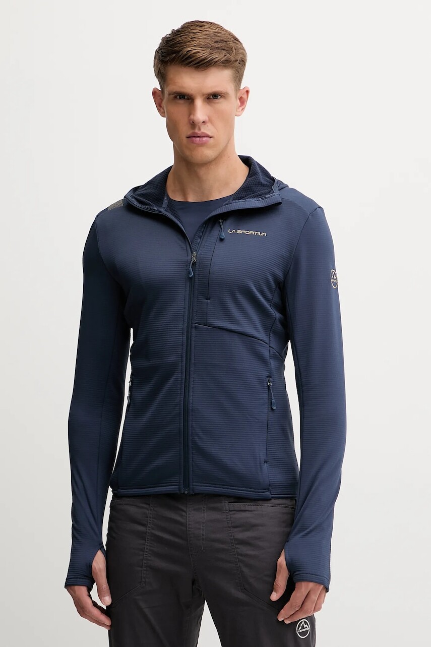 Outdoorová mikina LA Sportiva Chill Thermal tmavomodrá farba, s kapucňou, jednofarebná, ZAHF017