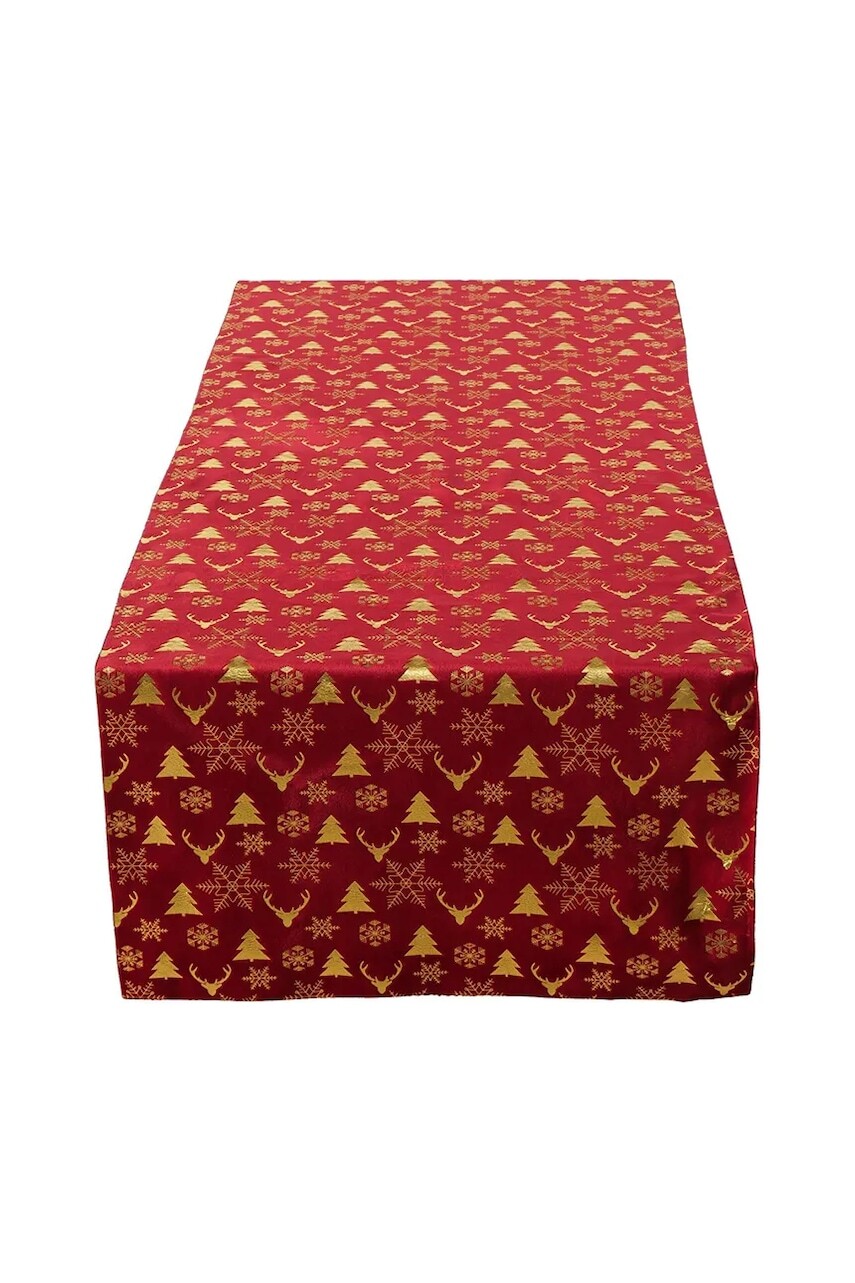 Behúň na stôl Boltze Sora 140 x 40 cm červená farba