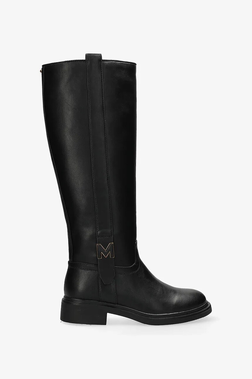 Vysoké čižmy Mexx SAYA ROLLER čierna farba, na plochom podpätku, MI001801753W-01