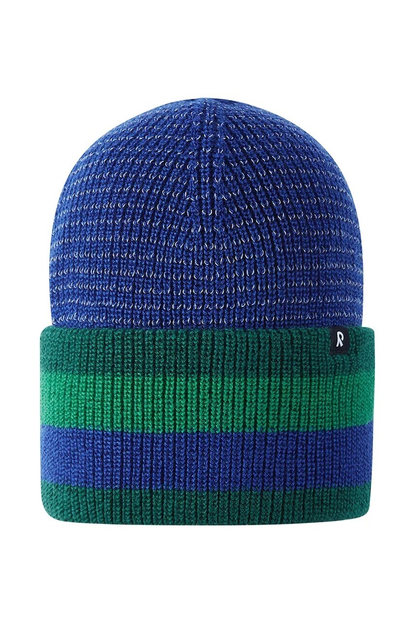 Detská čiapka s prímesou vlny Reima Hiippa tmavomodrá farba, 5300319A