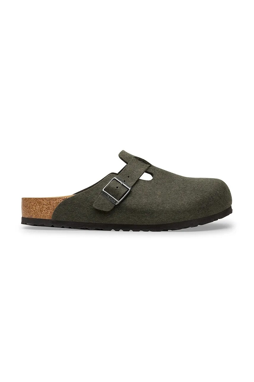 Šľapky Birkenstock Boston zelená farba, 1030676